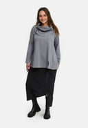 Camisa 'Juline' – Denim com stretch em linha A fluida