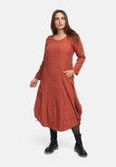 Abito a trapezio con arricciatura 'Ferina'