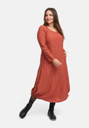 Vestido en línea A con fruncido 'Ferina'