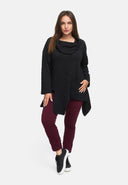 Túnica linha-A com gola-cowl 'Floréa'