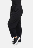 Pantaloni con cintura in misto canapa-cotone 'Elure'