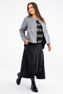 'Juline' giacca camicetta – denim con stretch, femminile & moderno