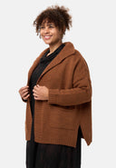 'Vella' neulecardigan - puuvillaseos villalla, rento leikkaus