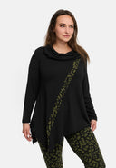 'Seriva' Tuniek – A-lijn met Sjaalkraag & Diagonaal-Panel