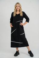 Vestido midi 'Saria' – simples, confortável e natural